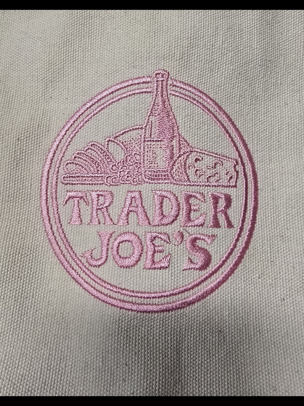 Canvas Tote Bag with Lavender Trim - Trader Joe's - Picture 7 of 10